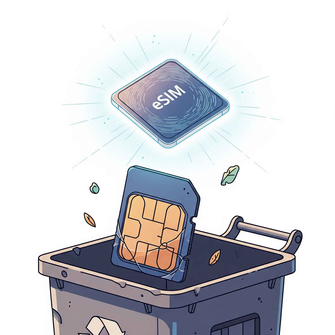 What is an eSIM card? It makes a splash, and physical SIM cards are thrown into the trash