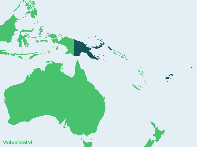 Oceania Pacific 4 Countries eSIM Coverage Map