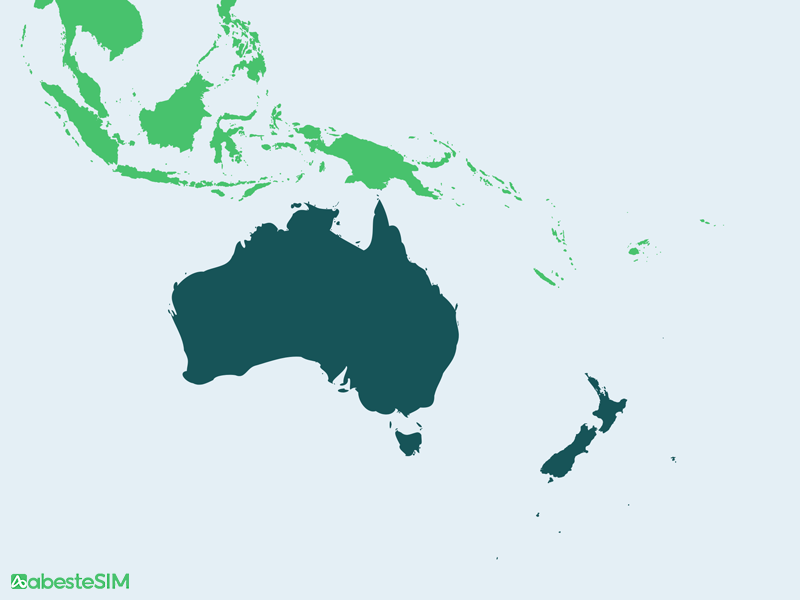 Australia & New Zealand eSIM Coverage Map