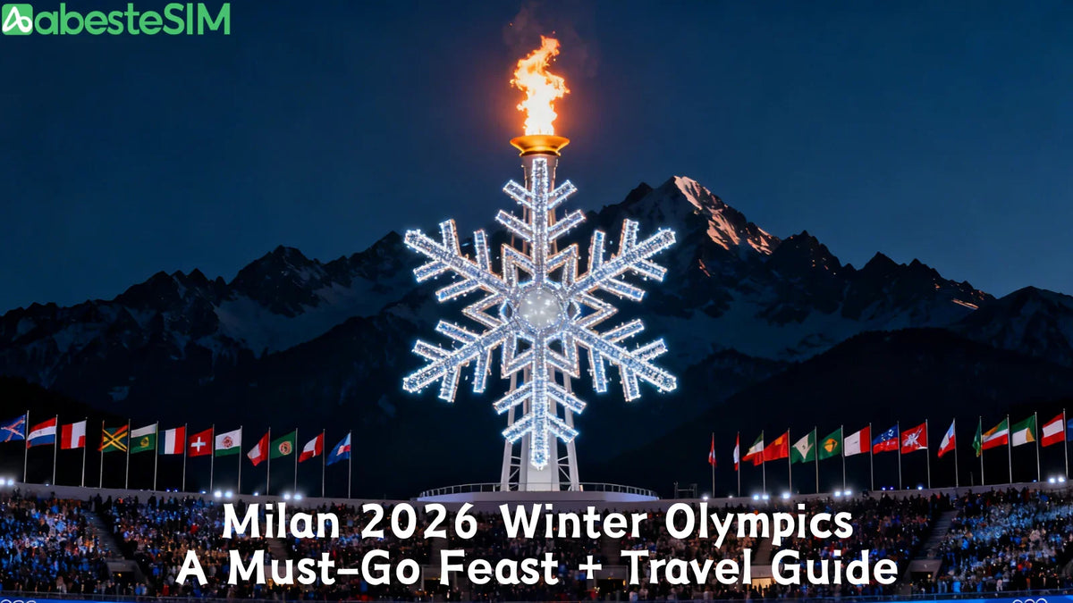 eSIM pour votre voyage aux Jeux olympiques d'hiver de Milan 2026