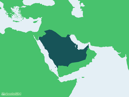 United Arab Emirates(UAE), Bahrain, Kuwait, Qatar, Saudi Arabia eSIM Coverage Map