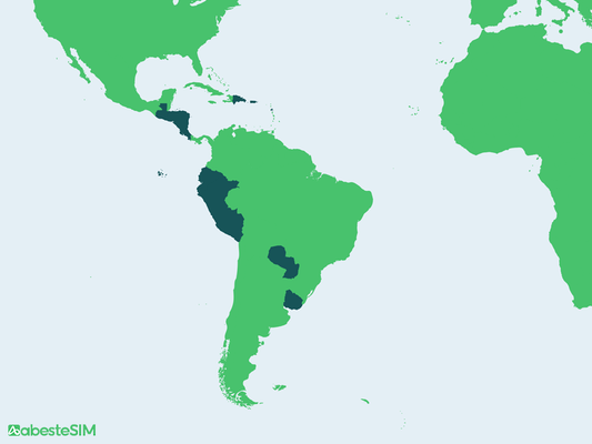 Caribbean 12 Countries eSIM Coverage Map