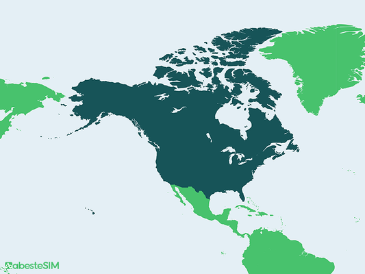 US & Canada eSIM Coverage Map